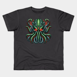 Biomech Cthulhu Overlord S01 D50 Kids T-Shirt